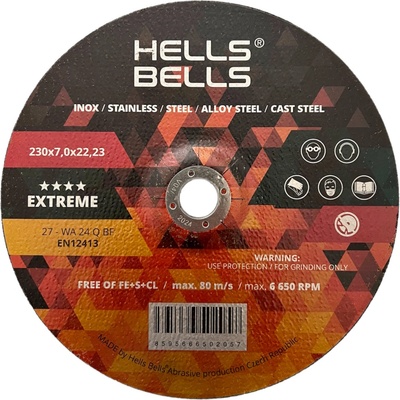 Hell Bells Brusný kotouč 230 x 7,0 x 22,2 mm HBX23070