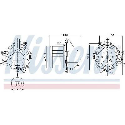Vnitřní ventilátor NISSENS 87596