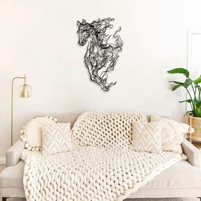 ASIR Nástěnná dekorace kov VĚTRNÝ KŮŇ 99 x 62 cm