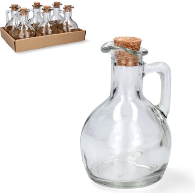 TREND Fľaštička sklenená s korkom 150 ml
