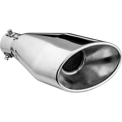 ASSO koncovka výfuku nehrdzavejúca oceľ oválna, vonkajší priemer 160 × 95 mm, dĺžka 300 mm