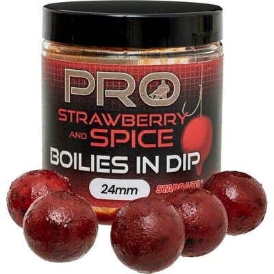 Starbaits Boilies In Dip Probiotic Strawberry Spice 150 g - 20 mm