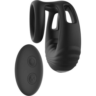 DreamToys Ramrod Strong Vibrating Cockring with Remote Black