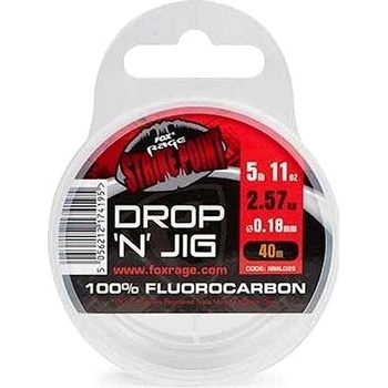 Fox Rage Fluorocarbon Strike Point Drop N Jig Line 40m 0,25mm 9,37lb