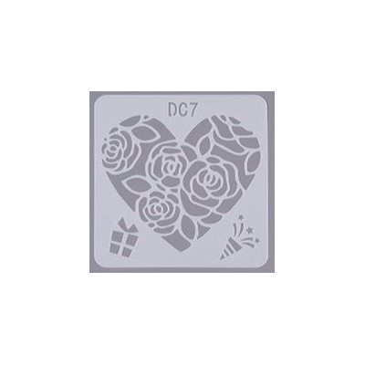 Šablona plast SRDCE 13x13 cm