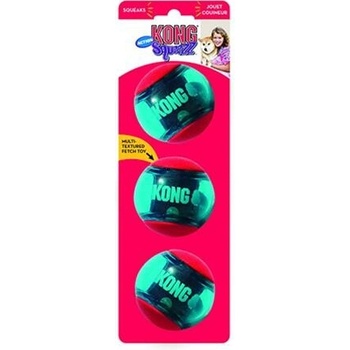 Kong Dog Squeezz Action Lopta s pískatkom M 3 ks