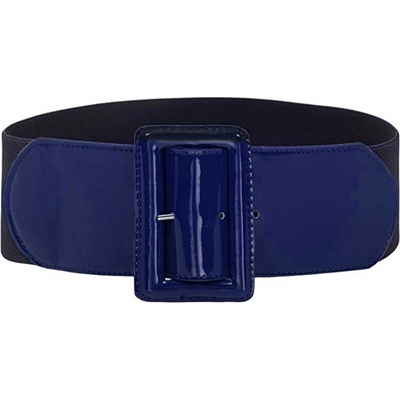 Lifestyle dámsky strečový široký lesklý opasok Casila Navy Blue