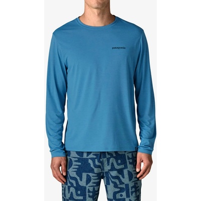 Patagonia triko LS Cap Cool Daily Graphic Shirt shore blue light shore blue x-dye