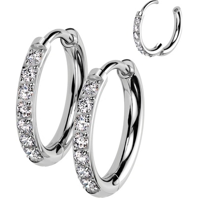 Steel Edge Titanové náušnice krúžky SETRH02-8 Steel