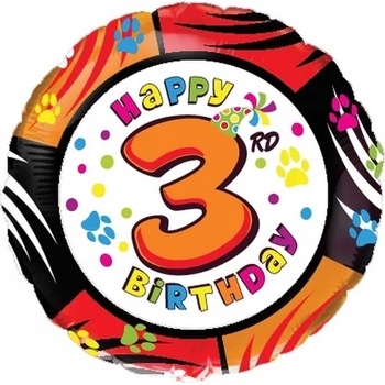 Flexmetal Балон от фолио - Честит рожден ден 3-ти