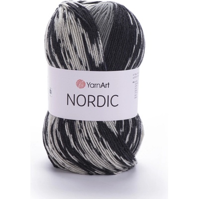 Yarn Art příze Nordic 650 antracit, šedá a krémová