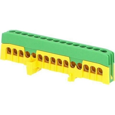 Eleman 1001320 Můstek PE 15-F2 (svorkovnice 15x16mm2), krytý IP20, zeleno-žlutý, 63A, na DIN /2020273