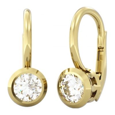 Couple, Elegantní náušnice Anisha, žluté zlato se zirkonem, 585-66-3-0663.0Z00.0.00.001.08