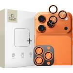 Tech-protect CAMRING FIT+ Капак за камера iPhone 14 Pro/Max, 15 Pro/Max, 16 Pro/Max, 17 Pro/Max Cosmic Orange (5906302334056)