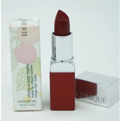 Clinique Pop Matte Lip Colour + Primer matná rtěnka + podkladová báze 2 v 1 02 Icon Pop 3,9 g