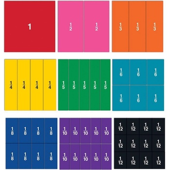 Learning Resources Barevné zlomky - čtverce (oboustranné)