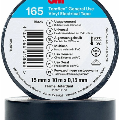 3M Temflex 165 Izolačná elektroizolačná páska 15 mm × 10 m × 0,15 mm