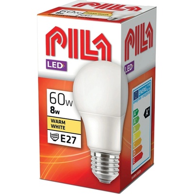 PILA LED žárovka E27 A60 FR 8,5W 60W teplá bílá 2700K