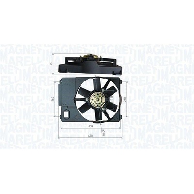 Větrák, chlazení motoru MAGNETI MARELLI 069422800010