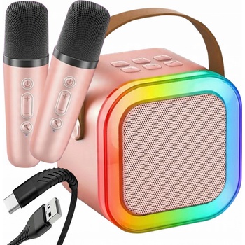 SADA PRO KARAOKE PRO DĚTI 2 MIKROFONY BEZDRÁTOVÝ REPRODUKTOR 2 X MIKROFON