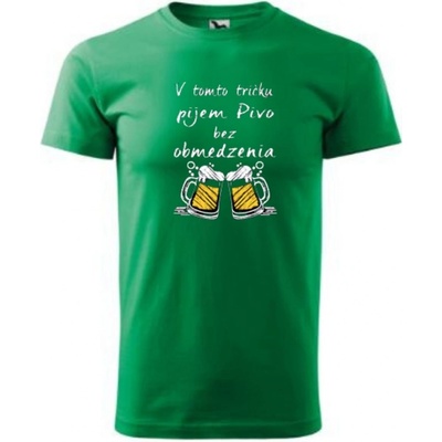 Vtipné tričko pivo sieťka zelené
