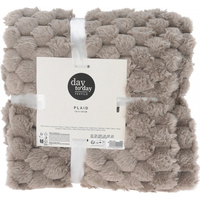 H&L Deka / přehoz Bumpy 150x125 cm, taupe