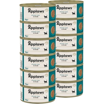 Applaws Консерва за котки с морски риби в бульон 12 x 156 г