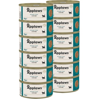 Applaws Консерва за котки с морски риби в бульон 12 x 156 г