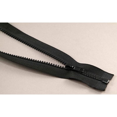 Deliteľný kostený zips - dĺžka (30 - 95 cm) - rôzne farby 50 cm Čierna bez ozdoby