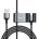 Baseus USB кабел с Lightning конектор и 2xUSB-A порта (150 см) - Baseus Special Data Cable for Backseat (Lightning + USB) (CALHZ-01) (черен) (CALHZ-01)