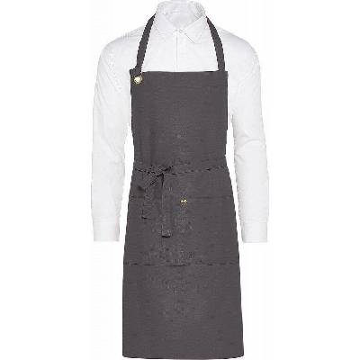 SG Accessories Bistro Ex JASSZ Bistro Jemná pracovní zástěra Provence z kepru se zavazováním kolem krku Šedá