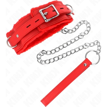 Kink Collar with Leash Red