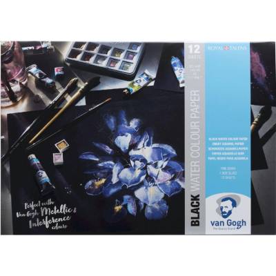 Skicár na akvarel Van Gogh čierny lepený A4 12 listov