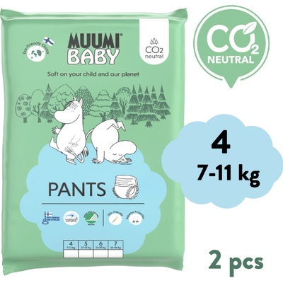 Muumi Baby Pants 4 Maxi 7-11 kg 2 ks