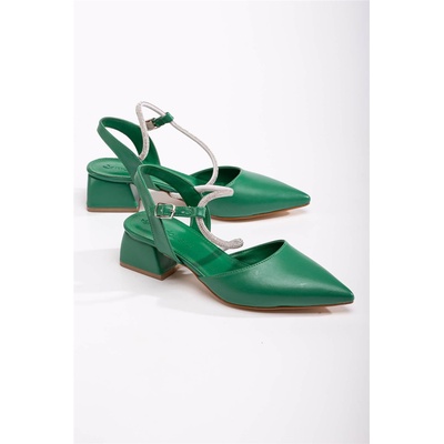 Moda Trend Дамски сандали с ток - Зелени #370781 (370781_Зелен)