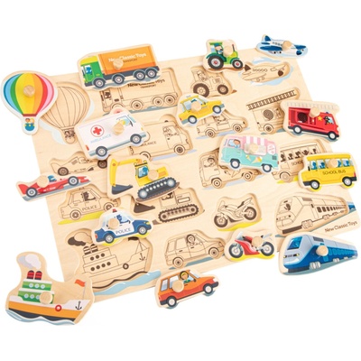 New Classic Toys vkládací puzzle doprava 16 dílků