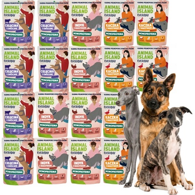 Animal Island Everyday Monoproteina Telecí Kachna Krůta 18 x 300 g
