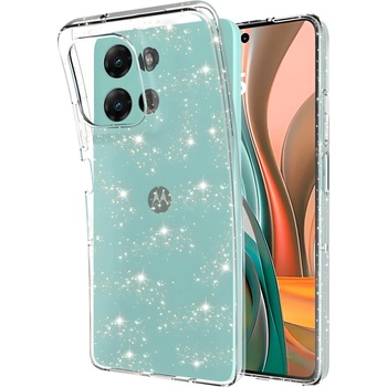 Techsuit Прозрачен калъф с блестящи частици за Motorola Moto G75 - Прозрачен KP37005 (37005)
