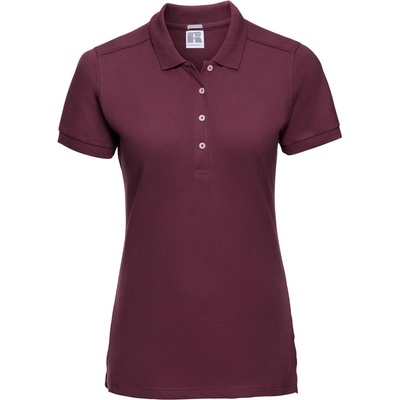 Russell Polokošile 566F elastická krátký rukáv dámská COT-10566F37000 Burgundová