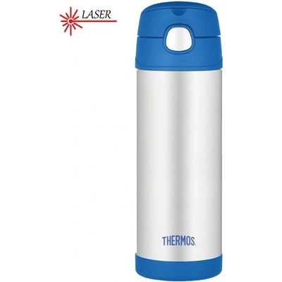 Thermos About Detská termoska so slamkou FUNtainer Modrá nerez 470 ml