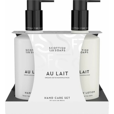 Scottish Fine Soaps Au Lait tělové mléko s pumpičkou 300 ml + Scottish Fine Soaps Au Lait tekuté mýdlo s pumpičkou 300 ml kosmetická sada