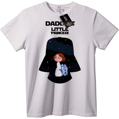 NOONEBRAND Тениска Татковото Малко Принцесче Star Wars - 2XL, White