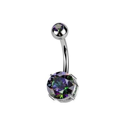 Šperky4U Piercing do pupíku TITAN, barva: Vitrail Medium TIT1604VM