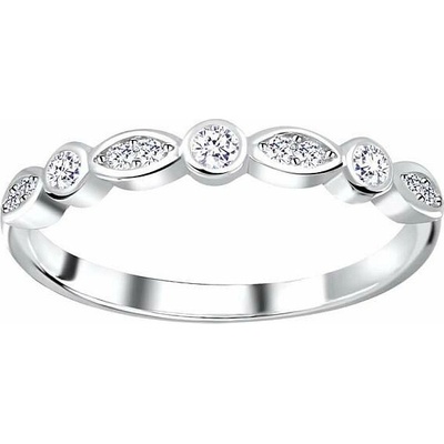 Nefertitis 1000 Stříbrný prsten se zirkony GEOMETRIC ETERNITY NF57758