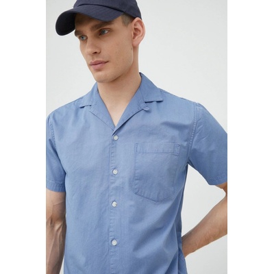 Solid pánska bavlnená košeľa regular 21106986.174029 modrá