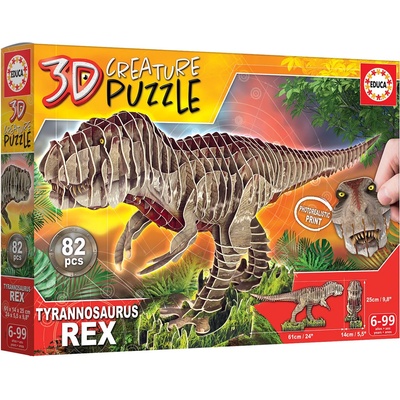 Educa 3D пъзел Educa от 82 части - T-Rex (EDU19182)