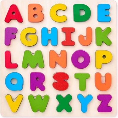 Woody Puzzle ABC masívne písmená na doske