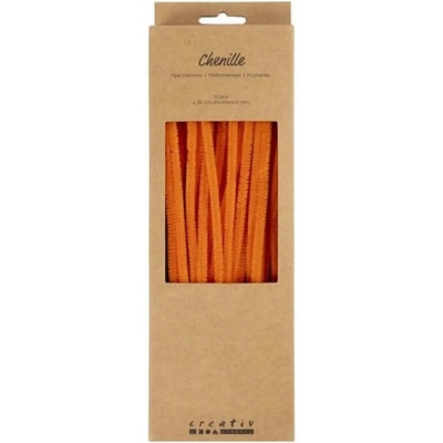 Deco Chlupaté modelovací drátky (50ks) - oranžové