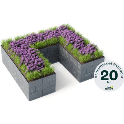 Flexi Element vyvýšený záhon v tvare U 27 x 125 cm