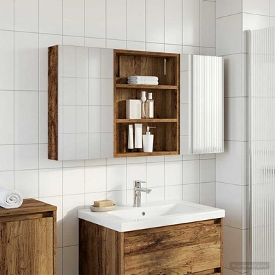 vidaXL Комплект шкафове за баня с рафт 3 pcs 100 x 10, 5 x 50 см (3403686)